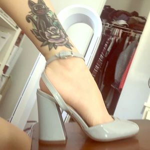 Baby Blue platform heels